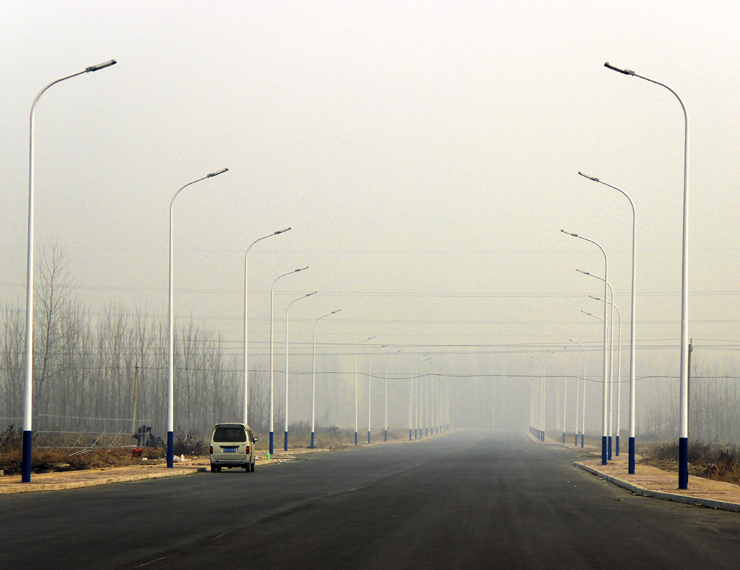 濟寧市汶上縣經濟開發區路燈實景